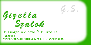 gizella szalok business card